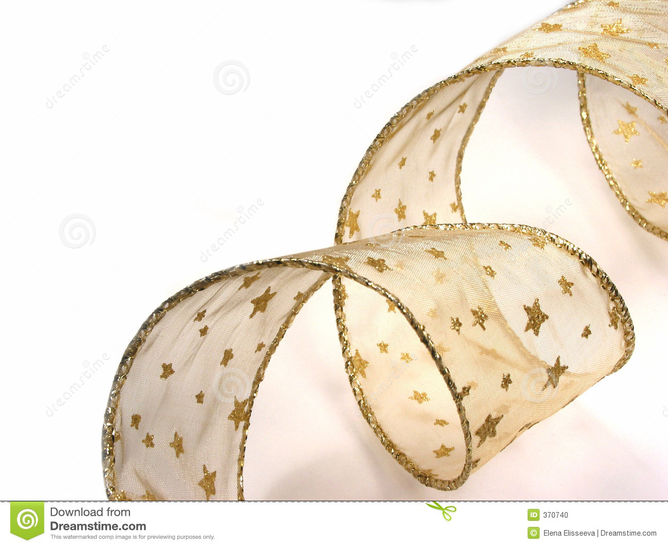 White and Gold Christmas Ribbon