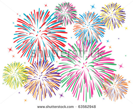 White Background Transparent Fireworks Clip Art