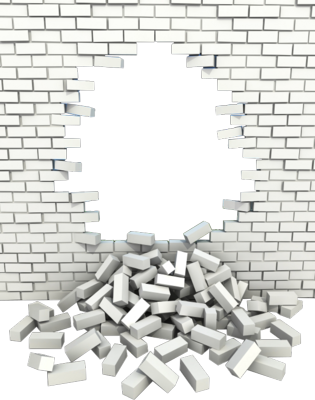 White Brick Wall with Hole