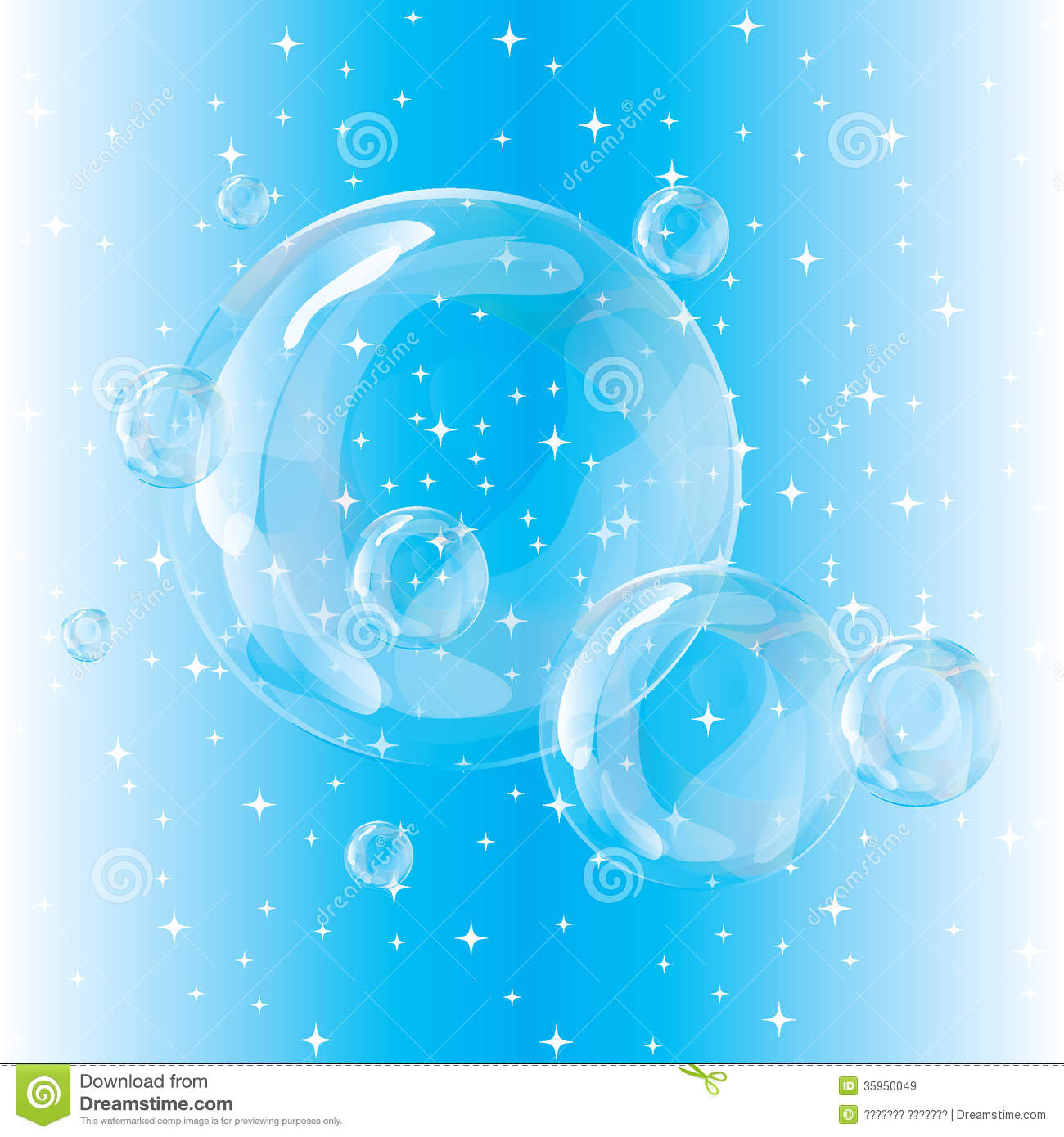 White Sparkles and Bubbles