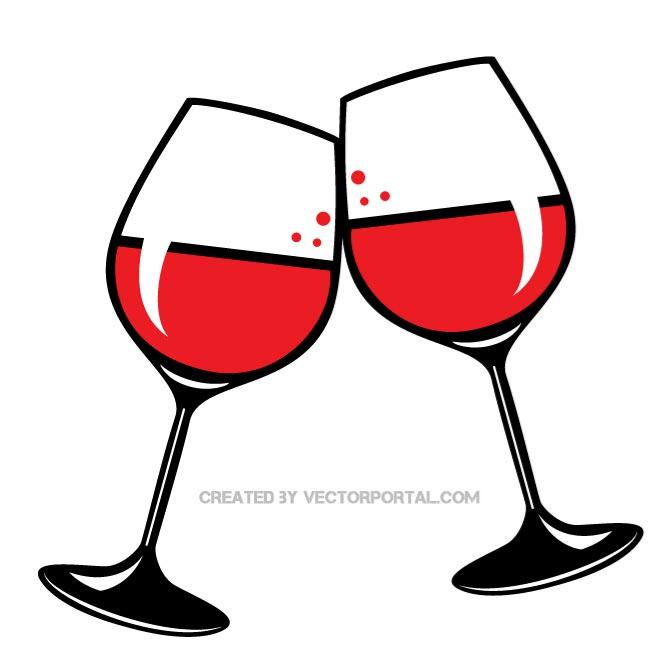 Wine Glass Cheers Clip Art
