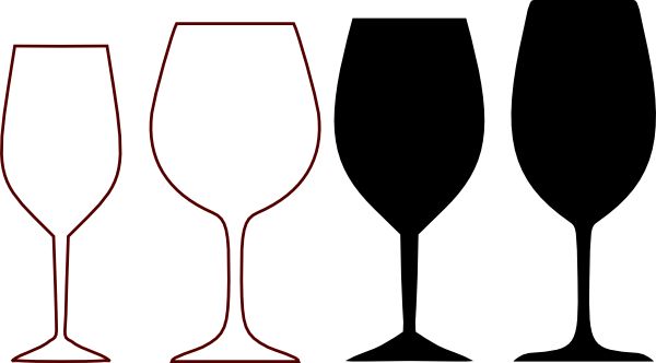 Wine Glass Silhouette Clip Art