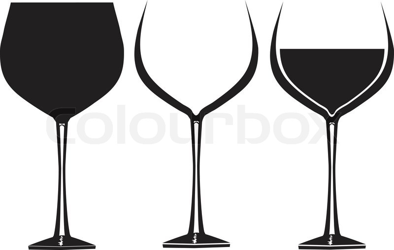 Wine Glass Vector Graphic