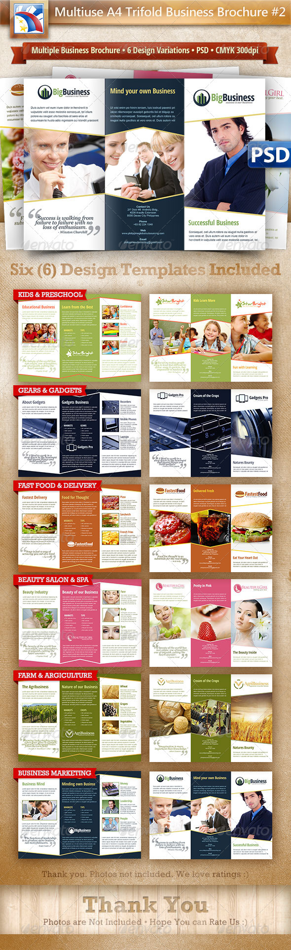 A4 Tri-Fold Brochure Template