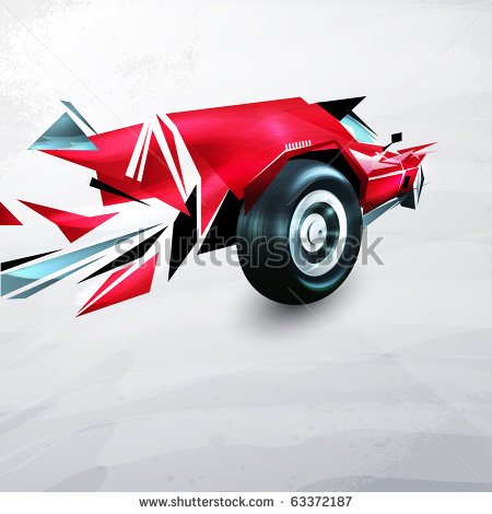 Abstract Racing Cars