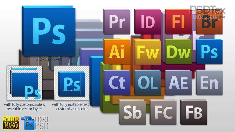 Adobe Software Icons