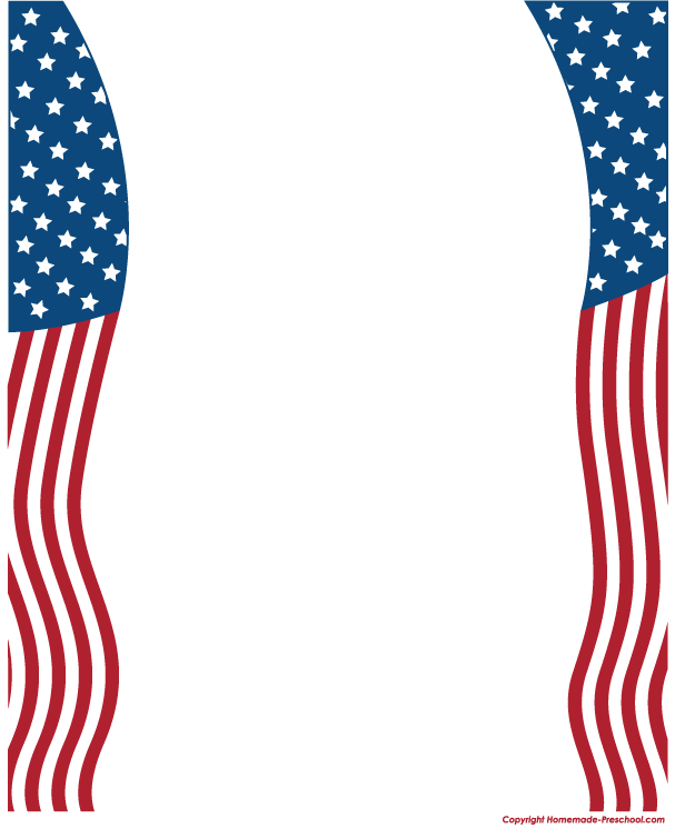 American Flag Border Clip Art