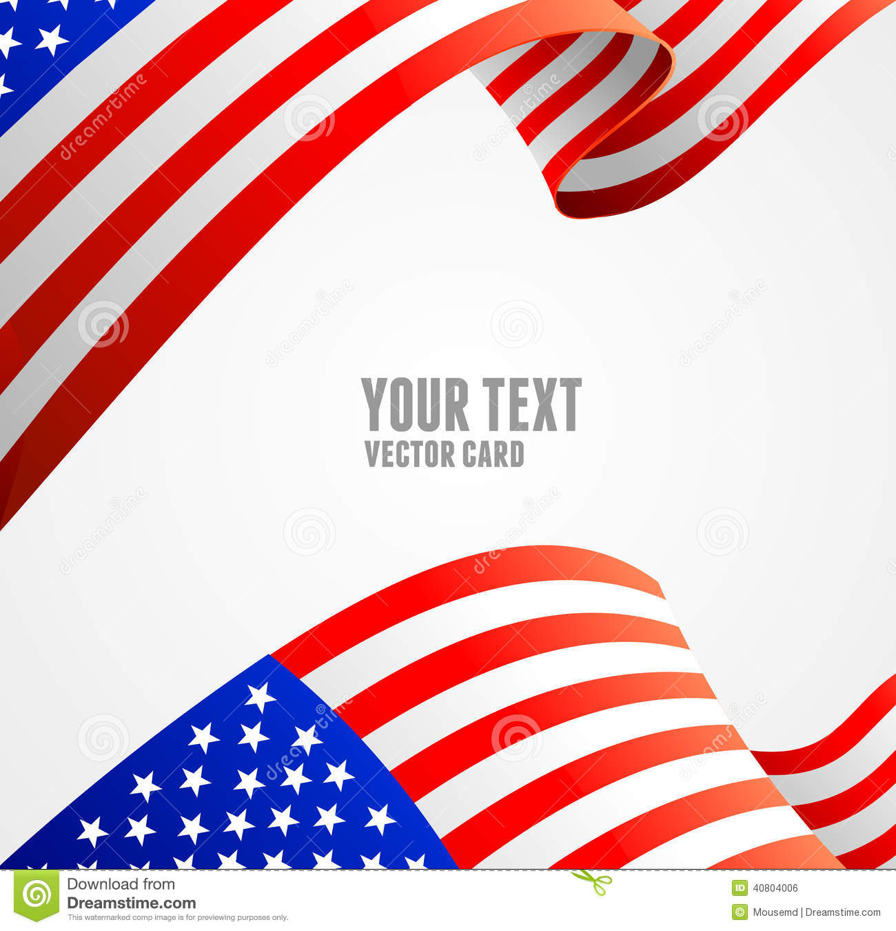 American Flag Border Vector