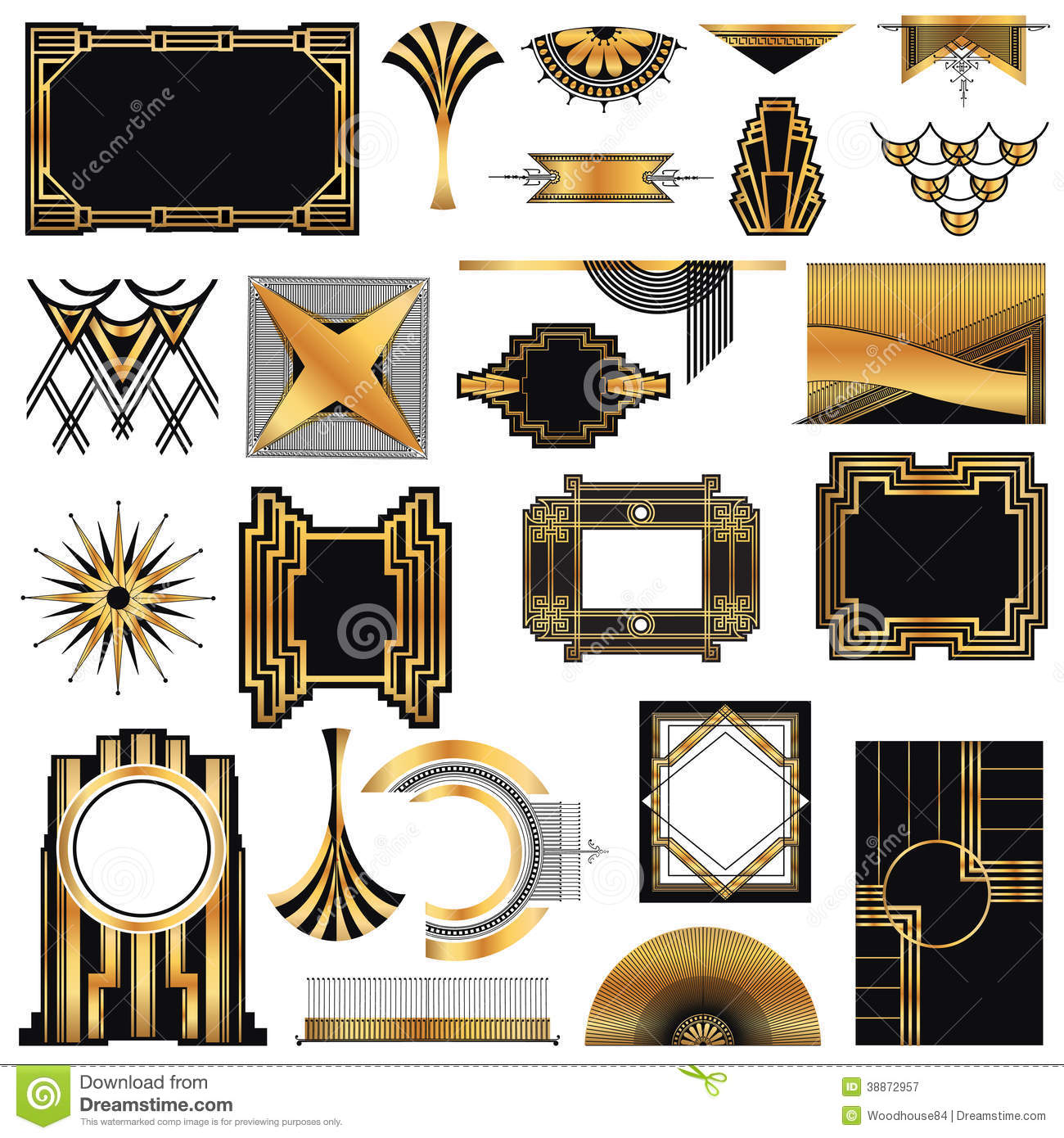 Art Deco Design Elements Vector