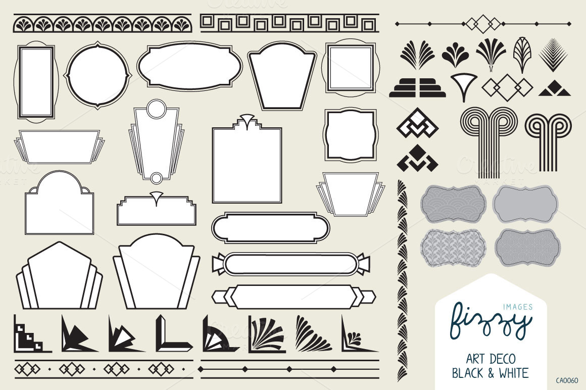 15 Art Deco Vector Elements Images