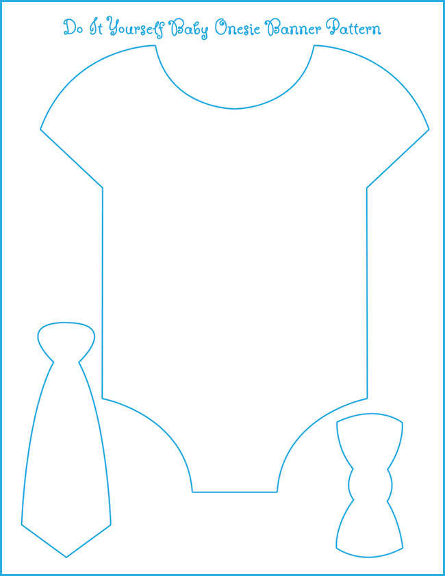 Baby Shower Onesie Banner Template