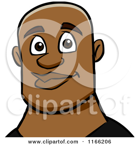 Bald Head Black Man Cartoon
