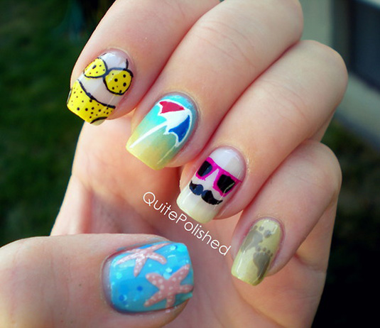 Beach Nail Art Designs