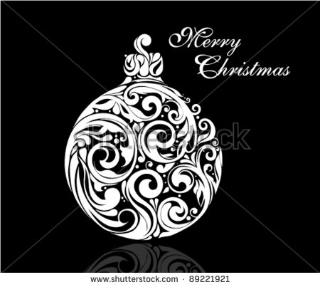 Black and White Christmas Vector