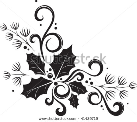 Black and White Christmas Vector