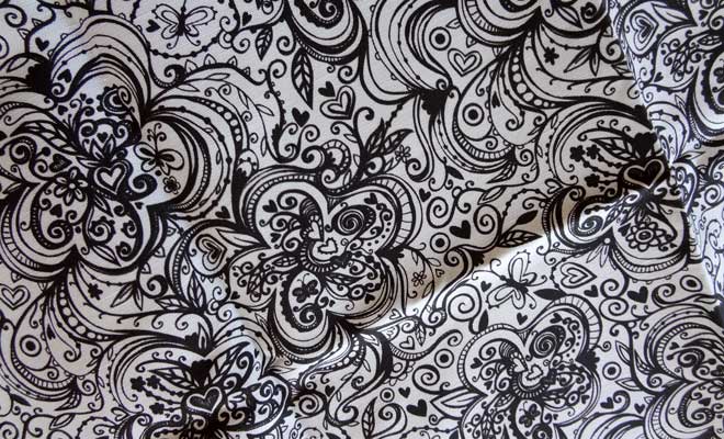 Black and White Fabric Design