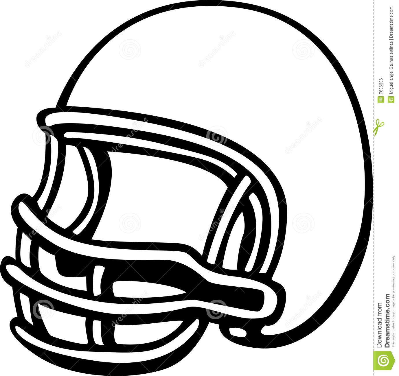 Black and White Football Helmet