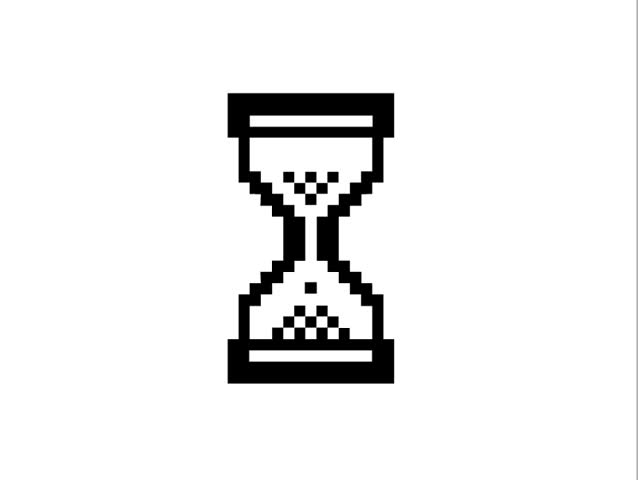 Black and White Hourglass Black and White Hourglass
