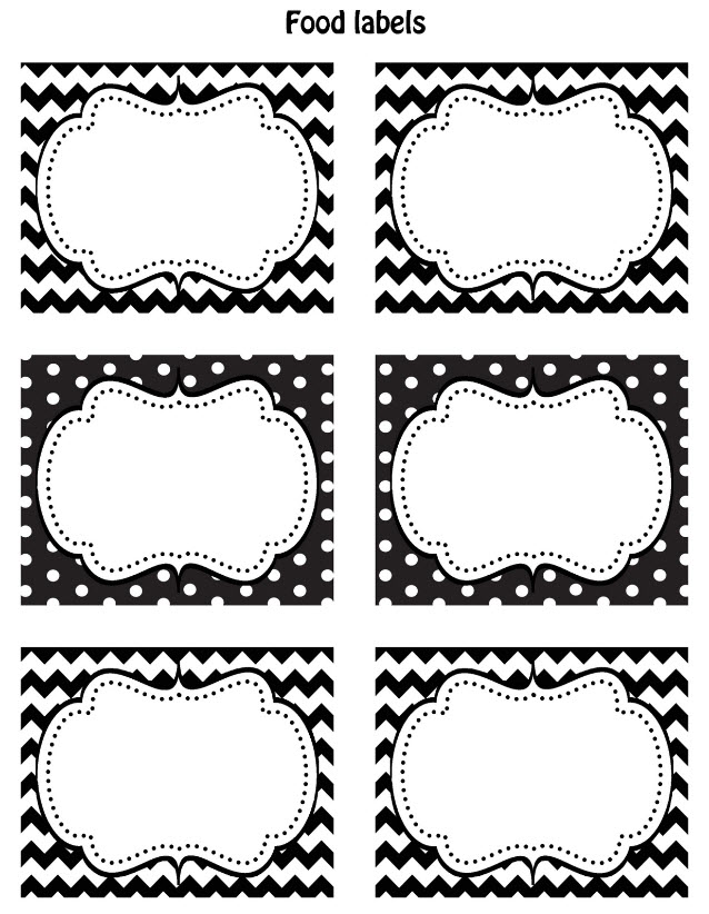 Black and White Printable Labels Free Black and White Printable Labels Free