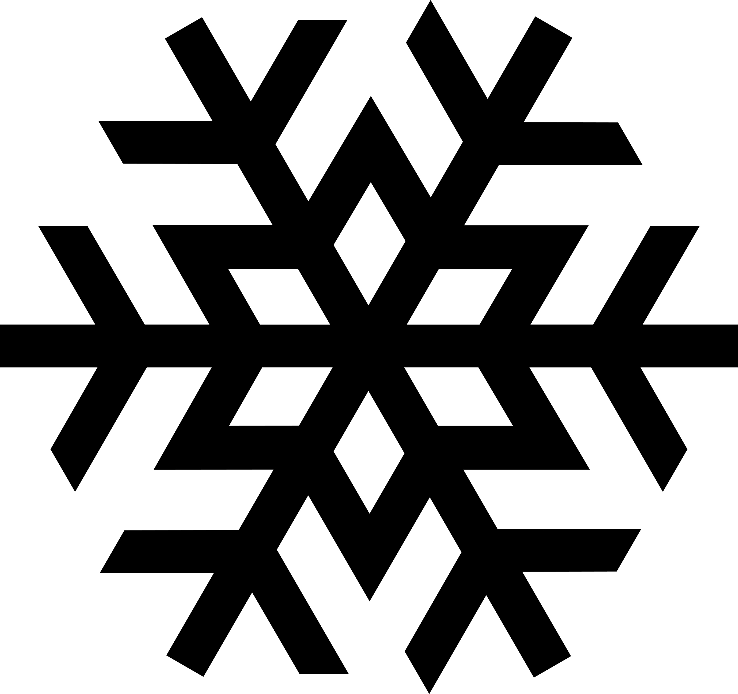 Black and White Snowflake Clip Art