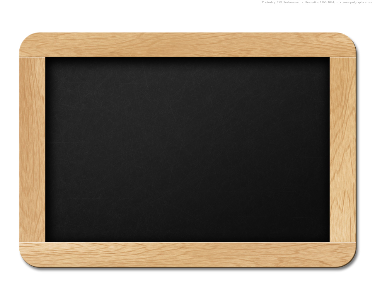 Black Chalkboard with Chalk