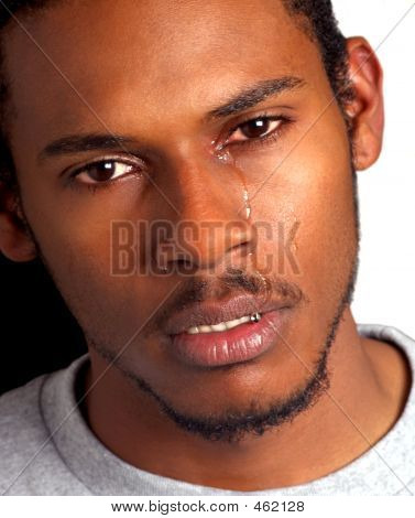 Black Man Crying