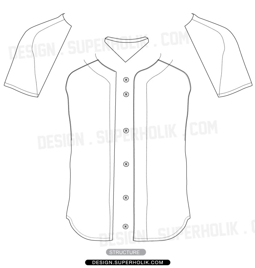 11 Baseball Jersey Template Images - Blank Baseball Jersey