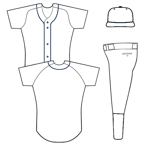 Blank Baseball Uniform Template