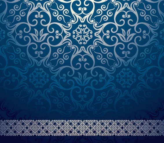 Blue and White Vintage Floral Wallpaper Blue and White Vintage Floral Wallpaper