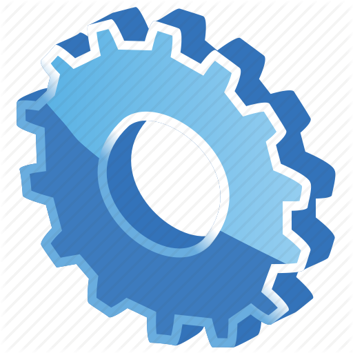 Blue Gear Icon