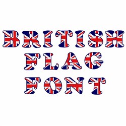 British Flag Font