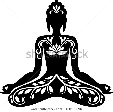 Buddha Lotus Position Silhouette