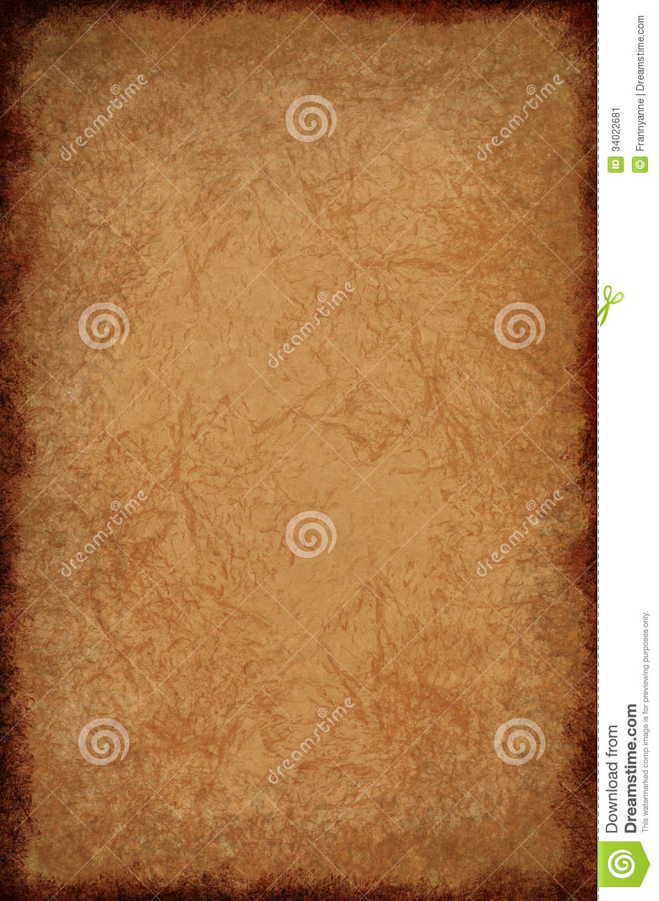 Burned Parchment Paper Background Texture Dark