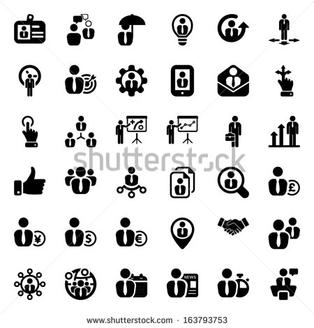 Business People Icons Vector