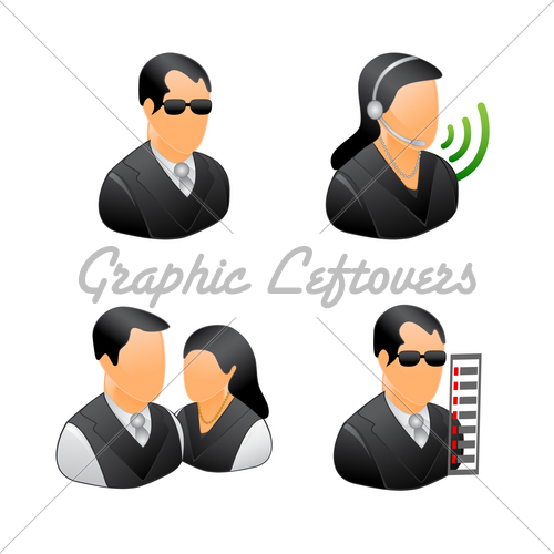 Business People Icons Vector