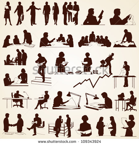 Business People Silhouette Vector