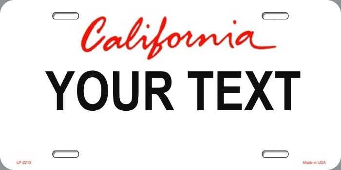 California License Plate Font