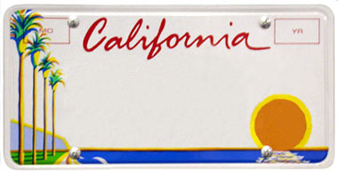 California License Plate