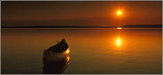 Canoe Sunrise See-Thru Window Graphic