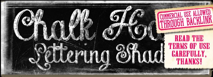 Chalk Hand Lettering Shaded Font