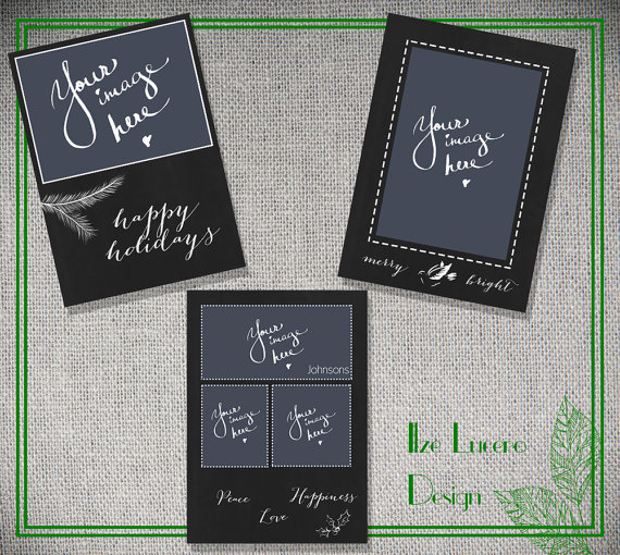 Chalkboard Christmas Card Template