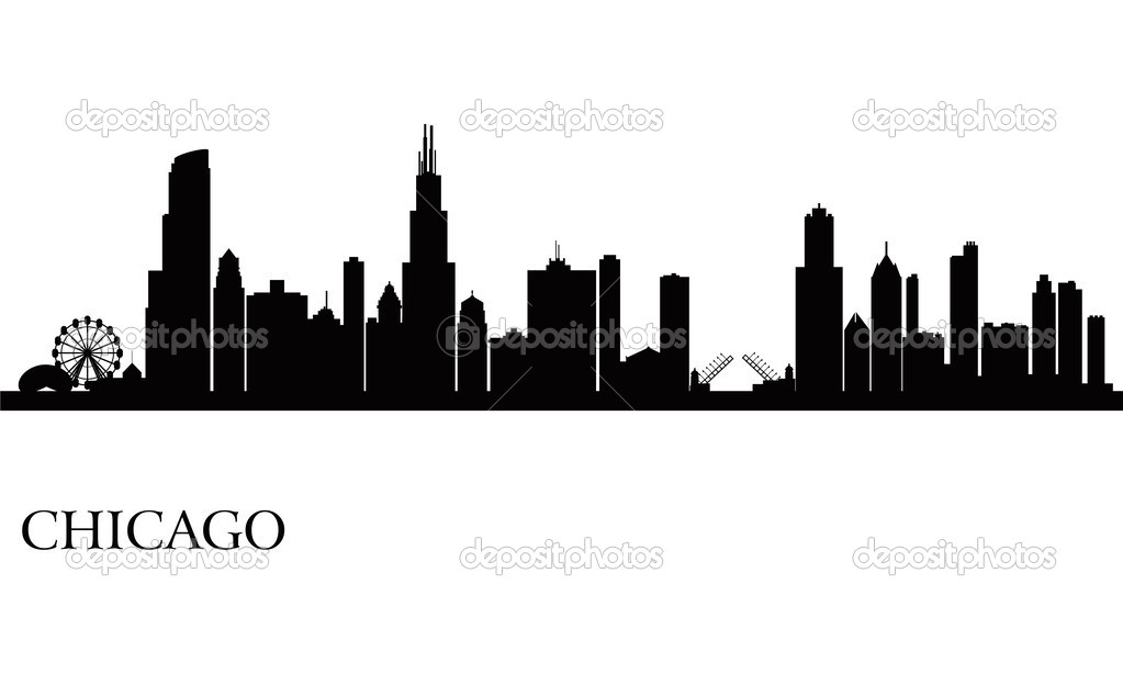 Chicago City Skyline Silhouette