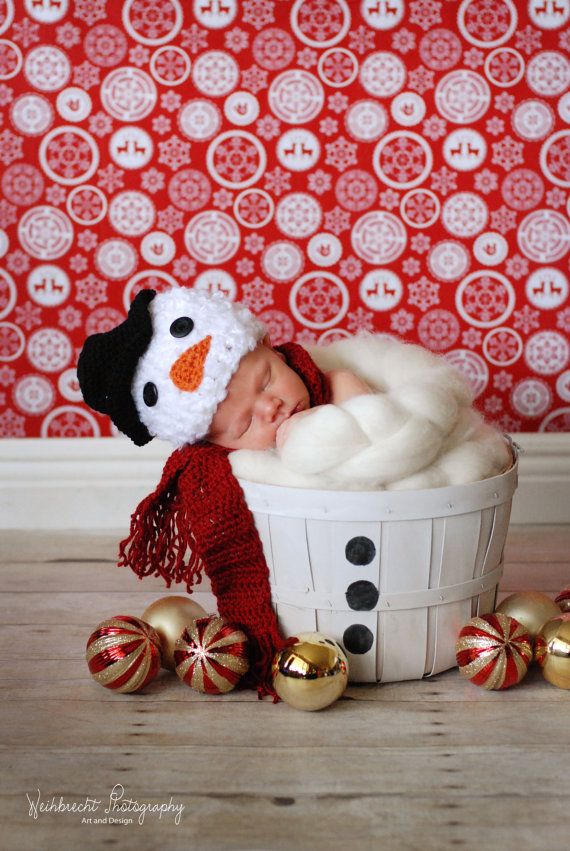 Christmas Baby Snowman Hat