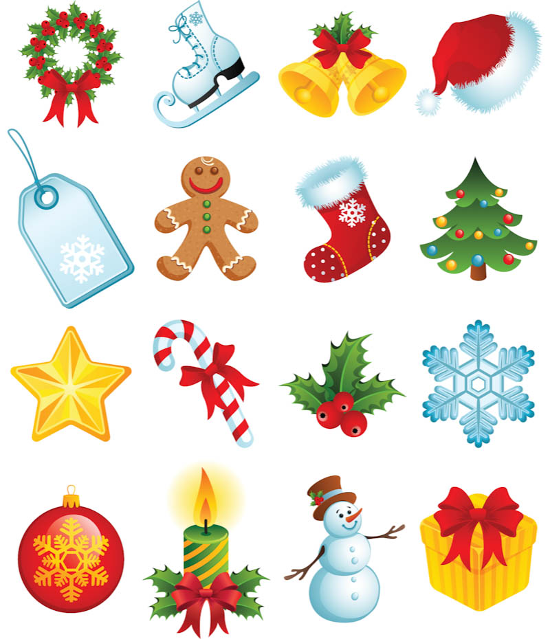 15 Christmas Cartoon Vector Images - Cartoon Christmas Tree Decorations
