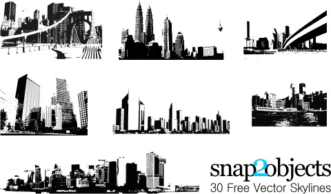 City Skyline Silhouette Vector City Skyline Silhouette Vector
