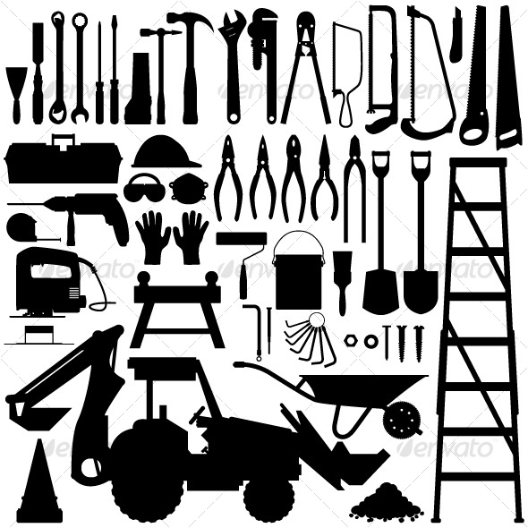 Construction Tools Silhouette