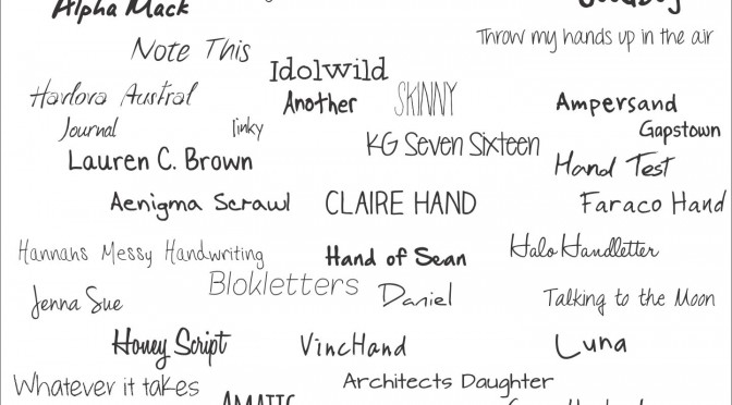Cool Handwriting Styles Fonts