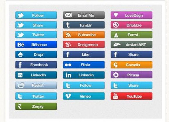 Cool Social Media Icons for Website