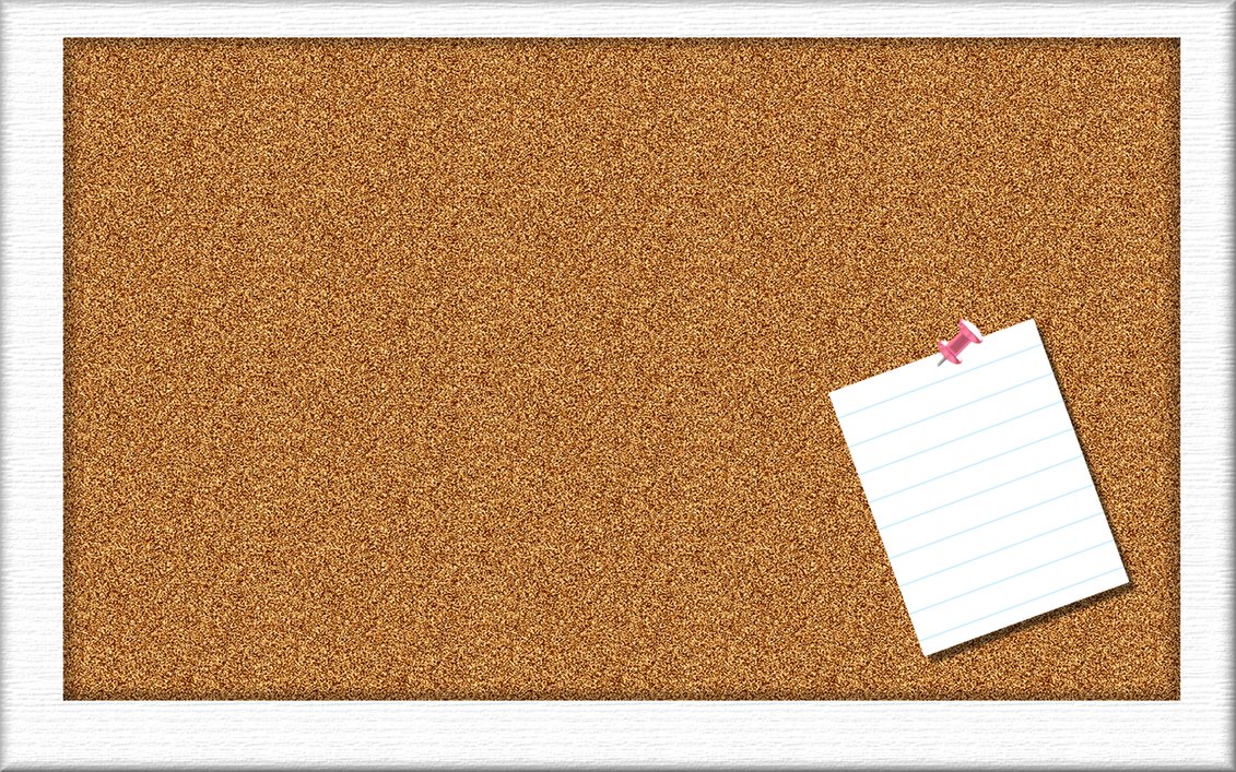 Cork Bulletin Board with Notes