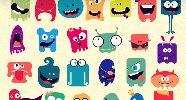 Cute Monsters Vector